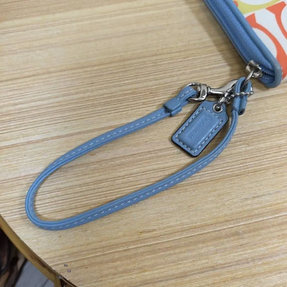 Coach Optic Butterfly Zip Around Wallet